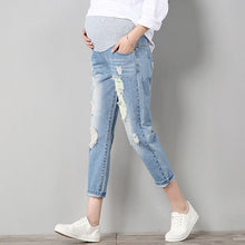 Load image into Gallery viewer, Jeans Maternity Pants For Pregnant Women Clothes Trousers Nursing Prop Belly Legging Pregnancy Clothing Overalls Ninth Pants New
